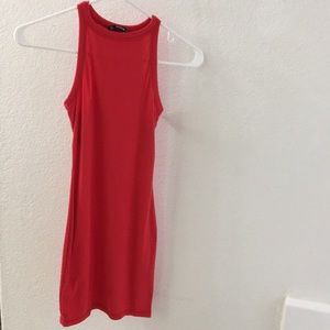 Red mini dress
